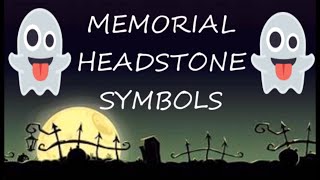 ⚰ MEMORIAL HEADSTONE SYMBOLS 👻