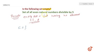 Which of the following are examples of empty set? Set of all even natural numbers divisible by