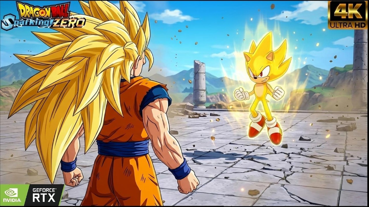 Goku vs Sonic, Epic & Multiversal Clash, Dragon Ball Sparking Zero, 4K 60FPS, NO HUD.