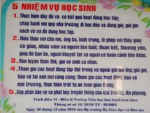 Thứ tư ngày 01 tháng 04 năm 2020 Tập làm văn: Năm nhiệm vụ học sinh