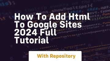 How to add html to google sites 2024 full tutorial