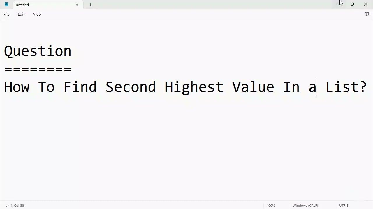 How To Find Second Largest Number In List By Using Python python how-to-find-second-largest-number-in-list-by-using-python-python