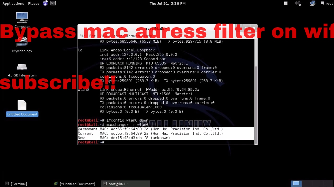 get mac address linux