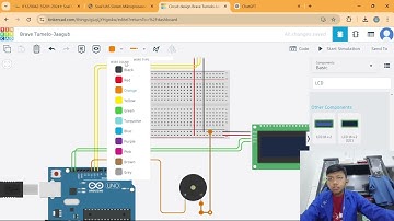 Membuat rangkaian komponen arduino sensor mobil menggunakan tinkercad
