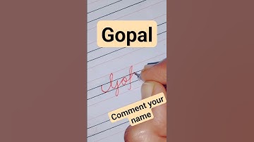 Cursive writing | Gopal | #cursive #name #handwriting #ytshorts #youtubeshorts #calligraphy