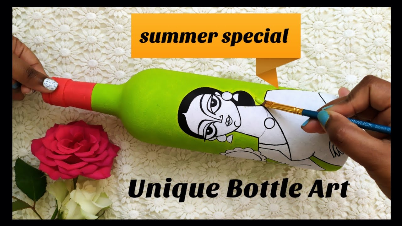 DIY Unique Bottle Art Tutorial for Home Decor | Summer Special ...