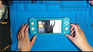 Destroyed Nintendo Switch Lite Screen and Shell Replacement