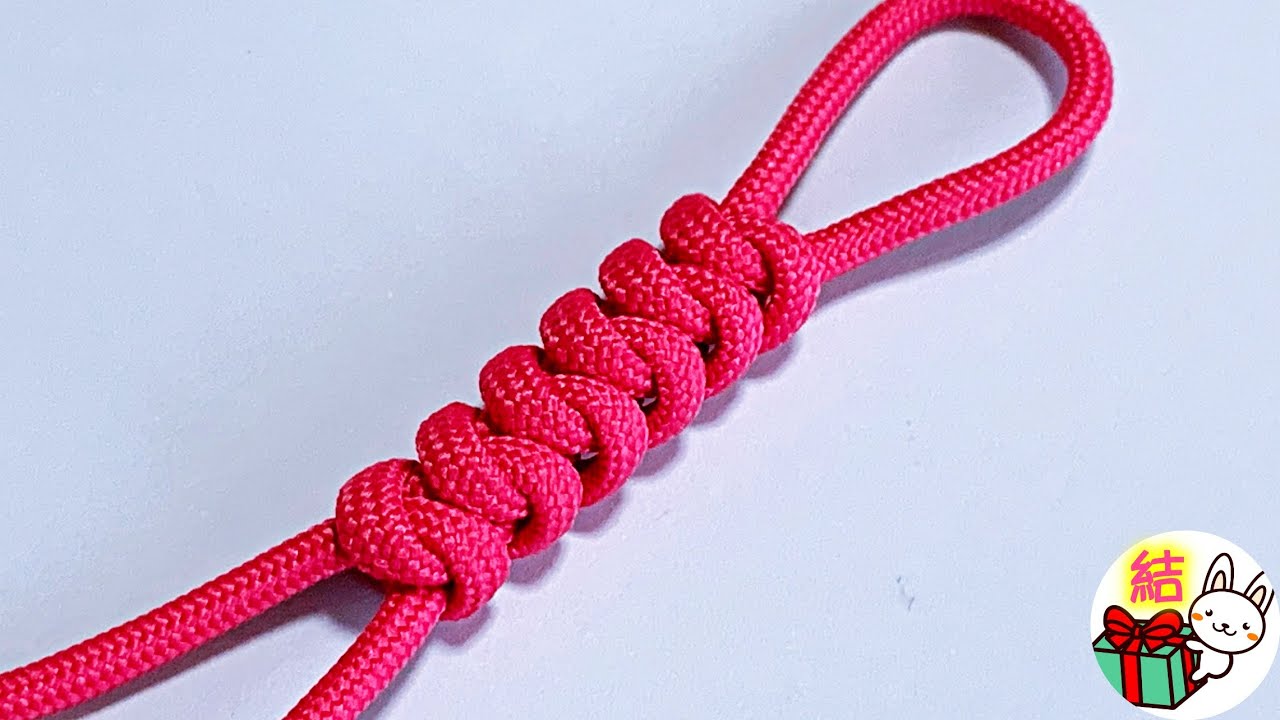 つゆ結び（スネークノット）の編み方 基本的で簡単な飾り結び パラコード ／ 結び方ナビ 〜 How to tie