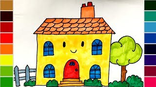 How to draw a Barbie Doll House | Coloring pages for kids