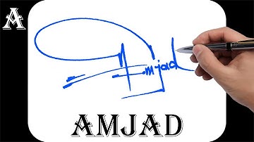 Amjad name signature design - A signature style - How to signature your name