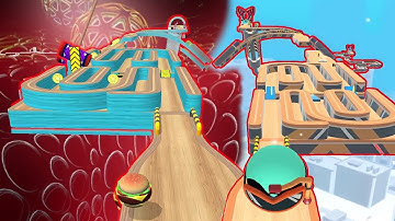 ✅ SAME LEVEL IN - Going Balls 🎱 Vs Sky Rolling Ball ⚽️ - Part 5 Android & IOS Gameplay