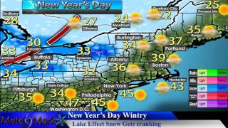 Wintry Pattern For Many & Lake Effect Snow For New Year : Dec 31, 2015
