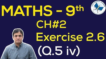 Maths 9 Chapter 2 Exercise 2.6 Q5(iv)