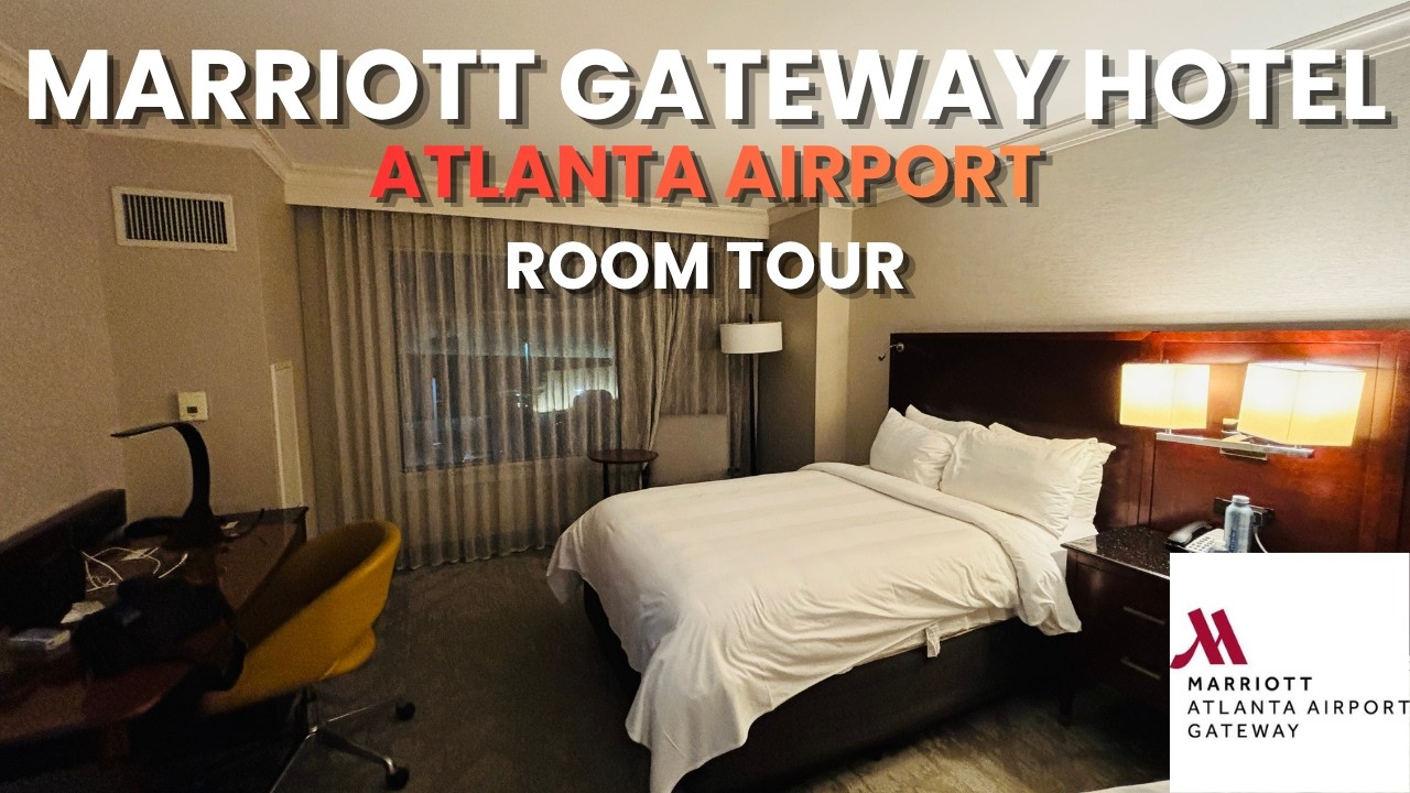 Atlanta Airport Marriott Gateway Hotel Room Tour | 2 Double Beds