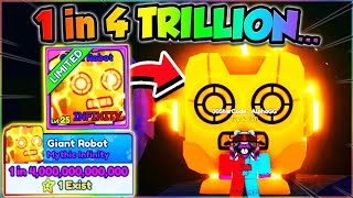1 In 4 Trillion The Only Mythic Giant Robot In Bubblegum Simulator Infinity Roblox