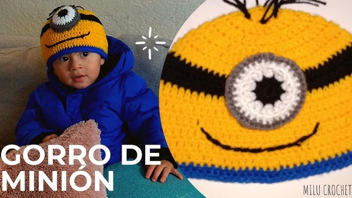 SOMBRERO DE MINIONS / GORRO MINIONS TEJIDO A CROCHET 