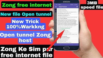 Zong free internet open tunnel New host Zong par free internet kaise istemal karna hai