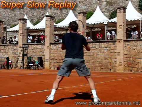 Thomas Berdych Big Inside-Out Forehand (slow motio...