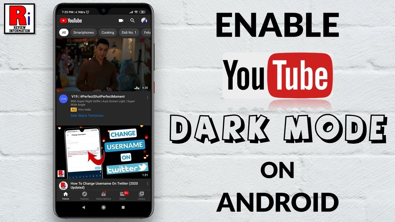How To Enable Dark Mode In YouTube In Android Mobile - YouTube