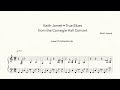 Keith jarrett  true blues  piano transcription