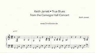 Keith Jarrett • True Blues • Piano Transcription