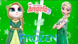 Frosty Elsa VS Angela | My Talking Angela | Frozen | Gaming | Cosplay #video #frozen