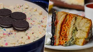 I Tested That AWFUL 4 Layer Pie (Pasta, Oreos, Spinach Artichoke Dip, Garlic Knots)- Buzzfeed Tested