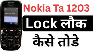 nokia ta 1203 security lock unlock / nokia 105 ta 1203 security lock