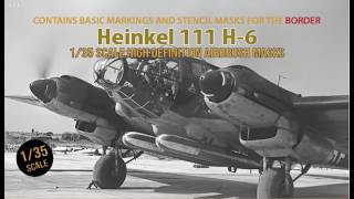 One Man Army 1/35 HE-111Masking set for stencils and insignia for the Border Model kit.