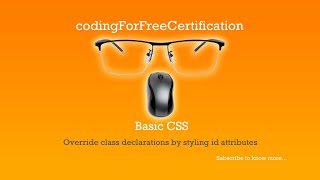 Basic CSS | Override Class Declarations by Styling ID Attributes | freecodecamp | 29 of 44