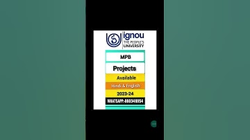 Ignou MPB project available 2023-24 WhatsApp:- 8603418154. Order Now. In English and Hindi