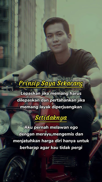 kita harus punya prinsip hidup👌