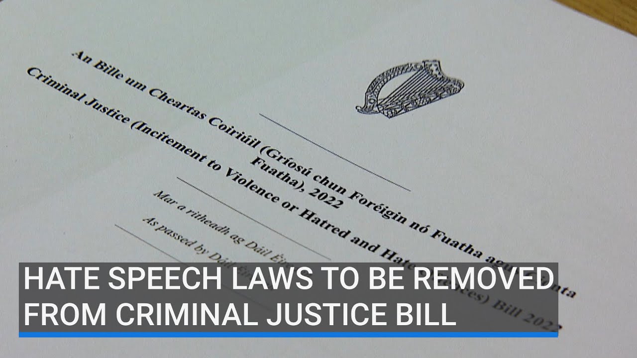 Hate speech laws to be removed from Criminal Justice Bill - YouTube