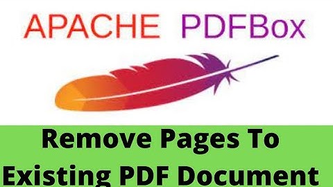 Apache PDF Tutorials -4) Remove Pages From PDF Document | PDDocument.RemovePage()