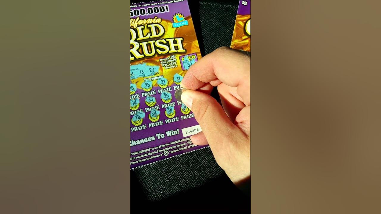 5 California Gold Rush Scratcher Lottery Tickets YouTube