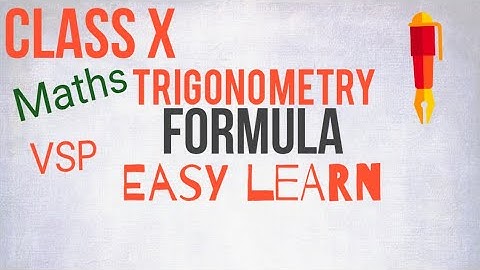 Class X trigonometry formula easy learn  by 《vidya sagar pandey 》