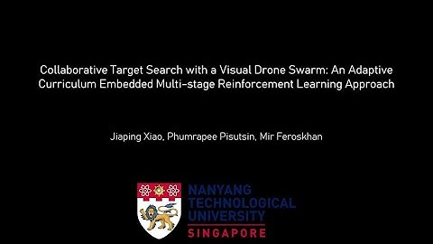 Collaborative Target Search with a Visual Drone Swarm