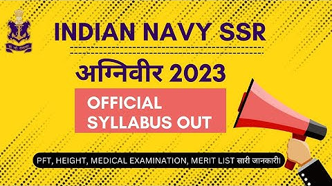 Indian Navy Agniveer SSR Syllabus 2022, Stage 1,2,3 detail syllabus