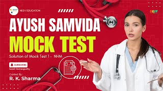 Ayush Samvida Mock Test Series  (TEST-1 NHM ) #youtube #youtubevideo