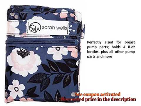 Sarah Wells Pumparoo Wet Dry Bag for Breast Pump Parts Le Floral