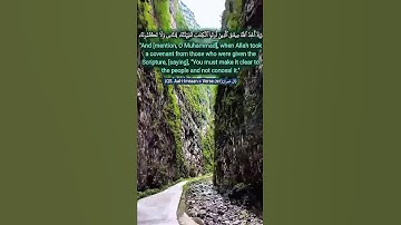 القرأن الكريم سورة ال عمران الأية 187 quran Translated to English #relaxing #quran