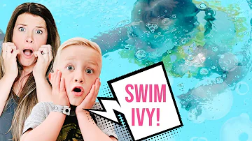 Ivy is SCARED to swim!!! Let's learn swim safety!