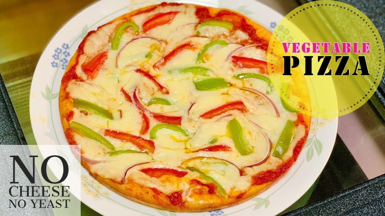Vegetable Pizza | No Cheese No Yeast Veg Pizza | Salankara Sen
