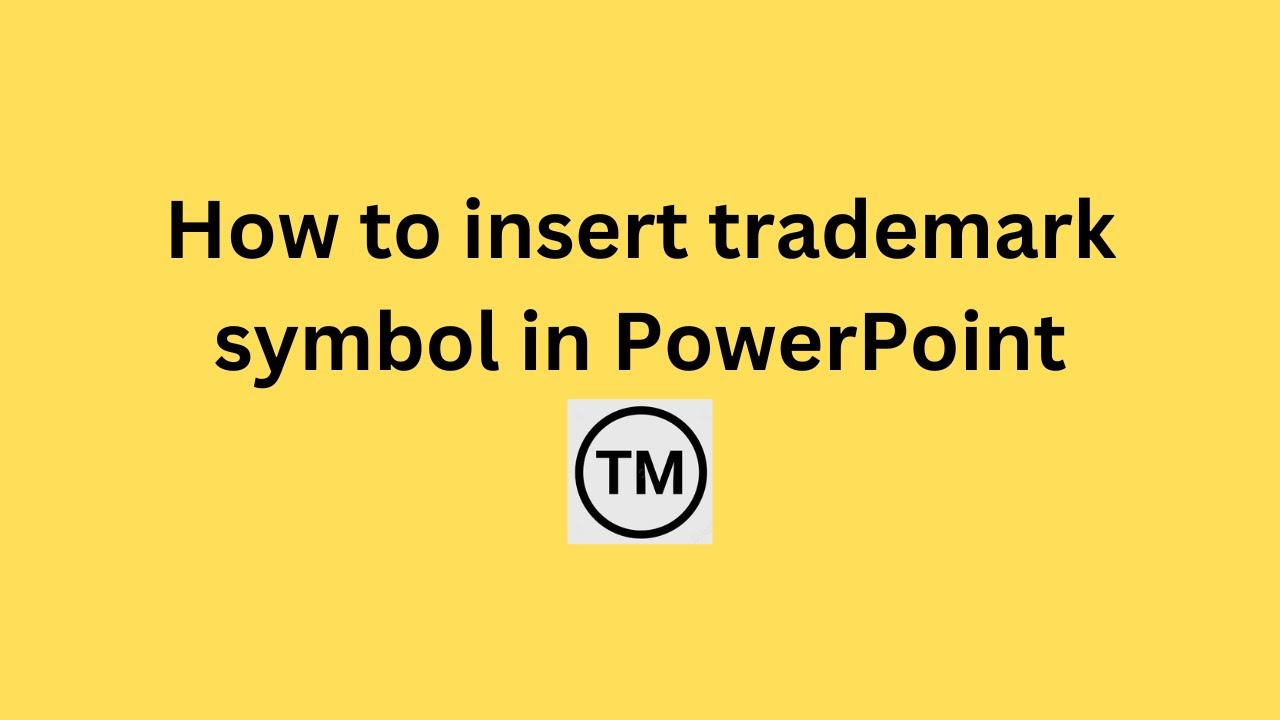 How to insert trademark symbol in PowerPoint