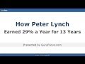 Picking stocks like peter lynch