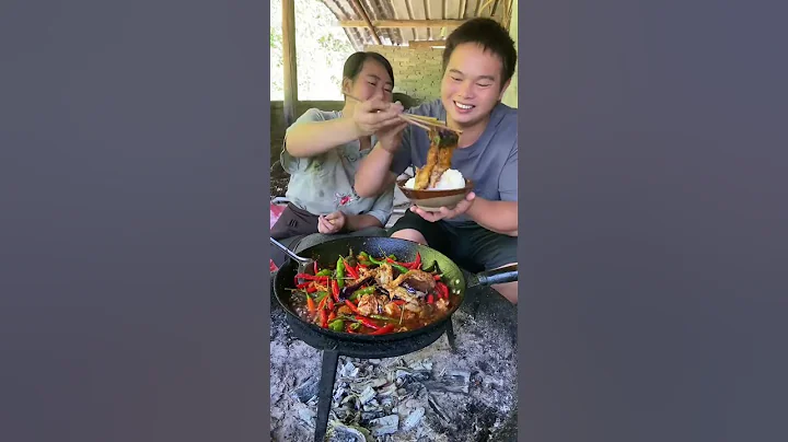 My husband worked so hard,I make yummy food for him #food #funny #shorts