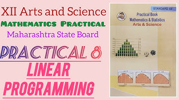 12th Maths Practical book Answers 📚| Practical no.8-Linear programming