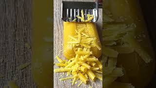 Cutting dry soap strips on the table. #soapcarving #satisfying #asmrsoap #asmr