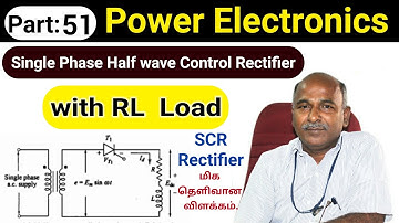 SCR half wave rectifie with RL Load in tamil