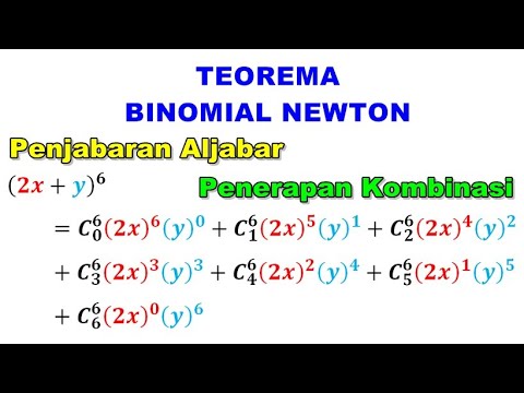 Teorema Binomial Newton dan Mencari Koefisien Suku dengan Kombinasi